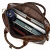 18-1 Cowhide Shoulder Messenger Bag Computer Bag Commuter Bag