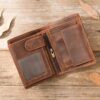 Layer Leather Short Clutch Bag