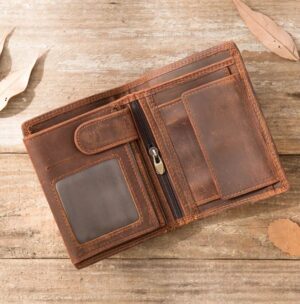 22 Layer Leather Short Clutch Bag
