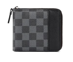 39 กระเป๋าซิปสั้น PU Soft Wallet Retro Pattern Purse ความจุขนาดใหญ่